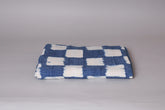 Nappe, couverture en coton tissé main, indigo